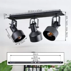 Tylar Deckenleuchte Schwarz, 3-flammig -LEDVANCE Verkäufe tylar deckenleuchte h9028802 3