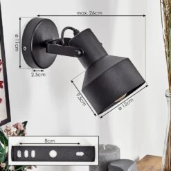 Tylar Wandleuchte Schwarz, 1-flammig -LEDVANCE Verkäufe tylar wandleuchte h9011620 3