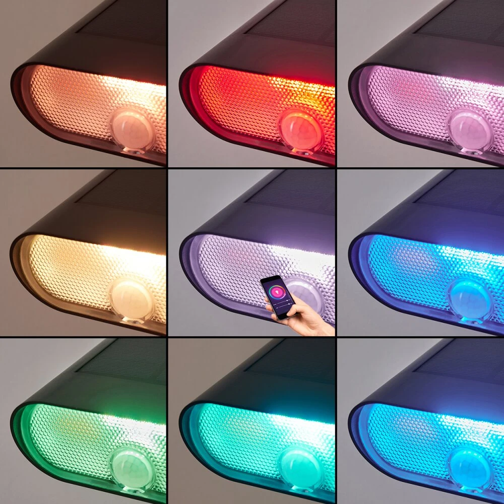 Usmagama Solar Gartenstrahler LED Schwarz, 1-flammig, Bewegungsmelder, Farbwechsler 2 Usmagama Solar Gartenstrahler LED Schwarz, 1-flammig, Bewegungsmelder, Farbwechsler – Bild 2