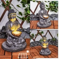 Valfurva Solarleuchte LED Grau, Kupferfarben, 1-flammig