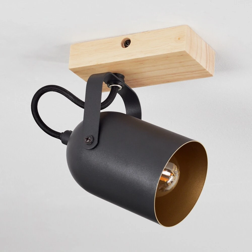 Vergoignan Deckenleuchte Naturfarben, Schwarz, 1-flammig 8 Vergoignan Deckenleuchte Naturfarben, Schwarz, 1-flammig – Bild 8