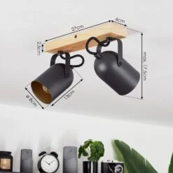 Vergoignan Deckenleuchte Naturfarben, Schwarz, 2-flammig -LEDVANCE Verkäufe vergoignan deckenleuchte h3620595 3