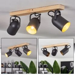 Vergoignan Deckenleuchte Braun, Schwarz, 3-flammig