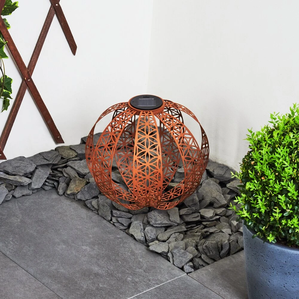 Wasalea Solar-Kugelleuchte LED Bronze, Schwarz, 1-flammig 2 Wasalea Solar-Kugelleuchte LED Bronze, Schwarz, 1-flammig – Bild 2