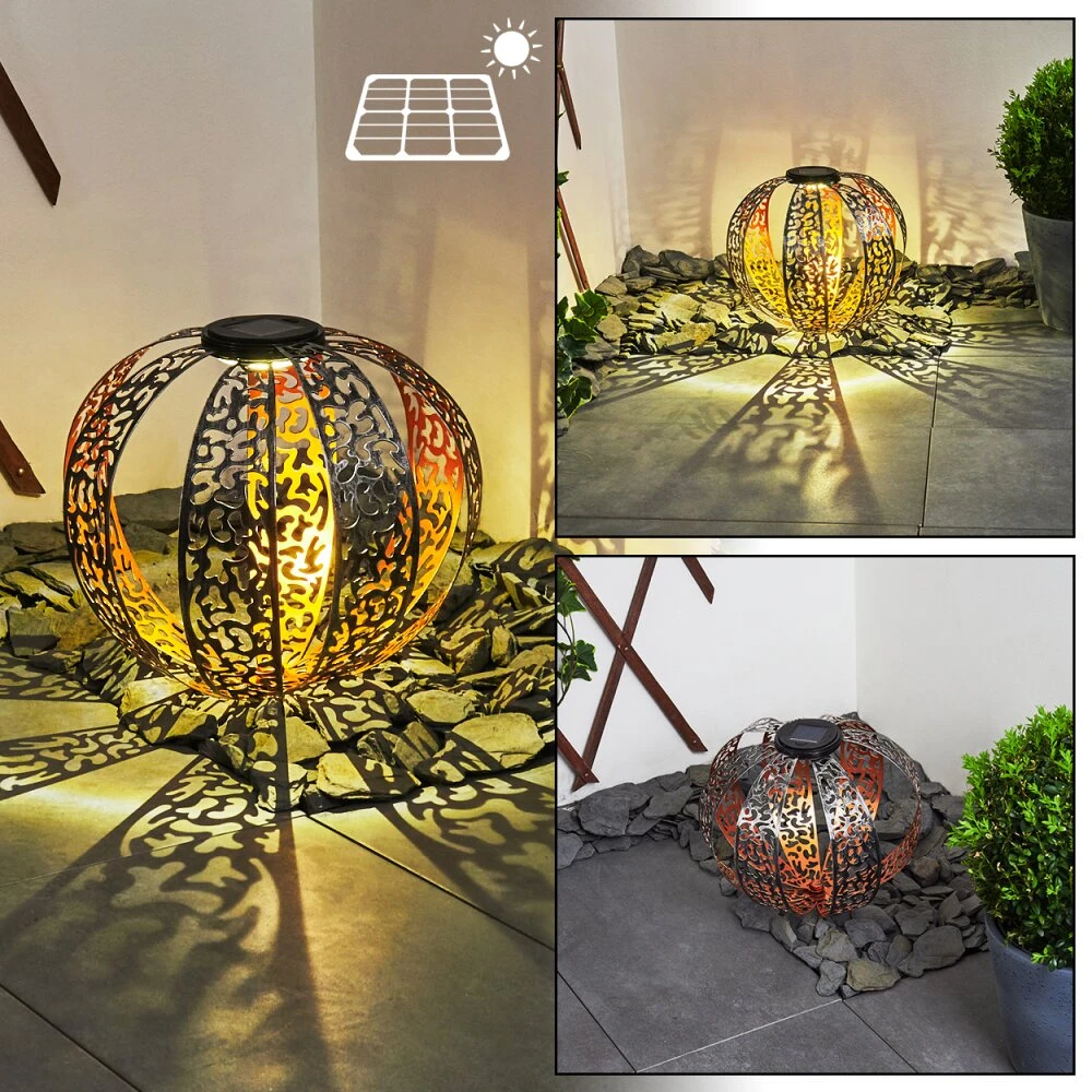 Wasalea Solar-Kugelleuchte LED Bronze, Schwarz, Silber, 1-flammig 1 Wasalea Solar-Kugelleuchte LED Bronze, Schwarz, Silber, 1-flammig