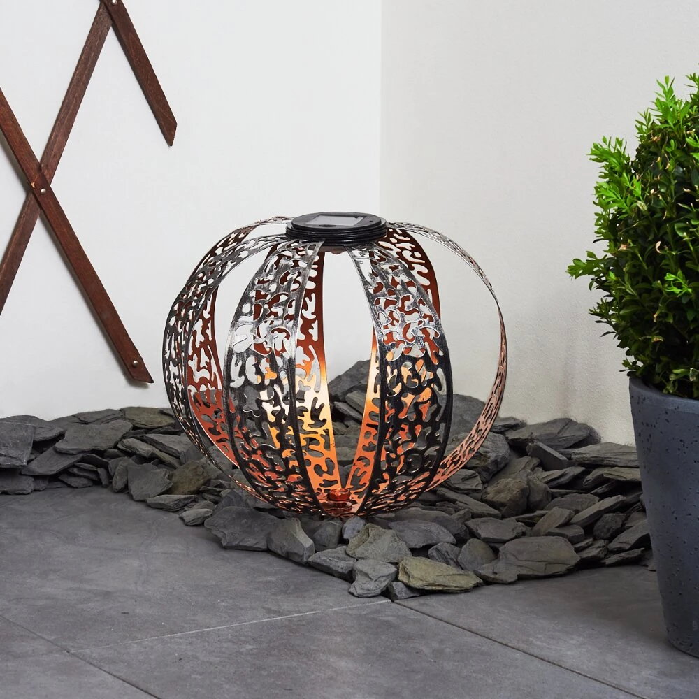 Wasalea Solar-Kugelleuchte LED Bronze, Schwarz, Silber, 1-flammig 10 Wasalea Solar-Kugelleuchte LED Bronze, Schwarz, Silber, 1-flammig – Bild 10